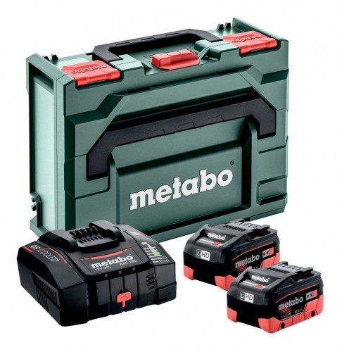 Metabo 2024 Freisteller Basic-Set-2-x-LiHD-10-Ah-ASC-290-metaBOX-145