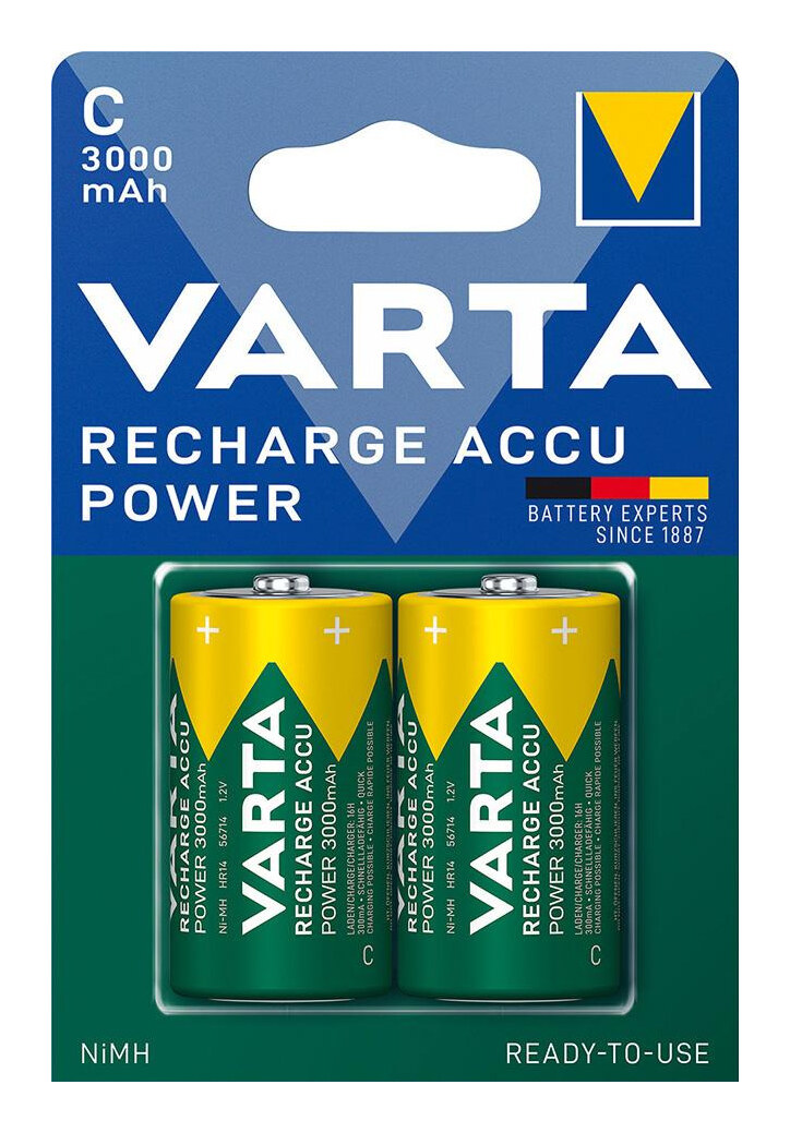 | Rechargable Varta Baby C Batterie Accu3000mAh 56714101402