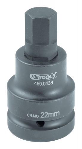 KS-Tools 2020 Freisteller 1-Kraft-Bit-Stecknuss-Innensechskant-kurz 450-04