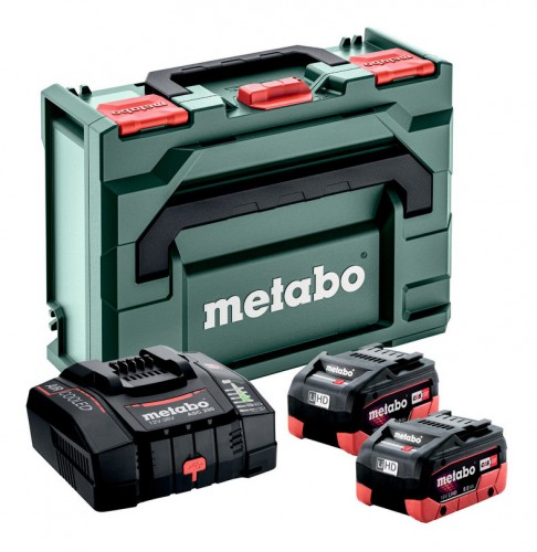 Metabo 2024 Freisteller Basic-Set-2-x-LiHD-8-0-Ah-ASC-290-metaBOX-145