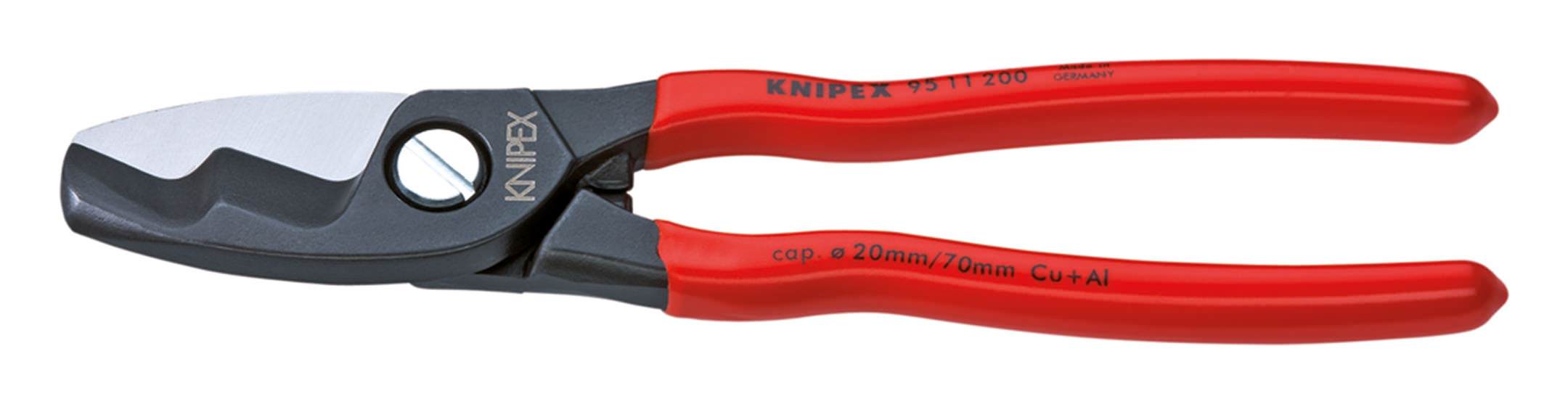 Knipex Kabelschere 200mm mit Kunststoff | 95 200 11 Griff
