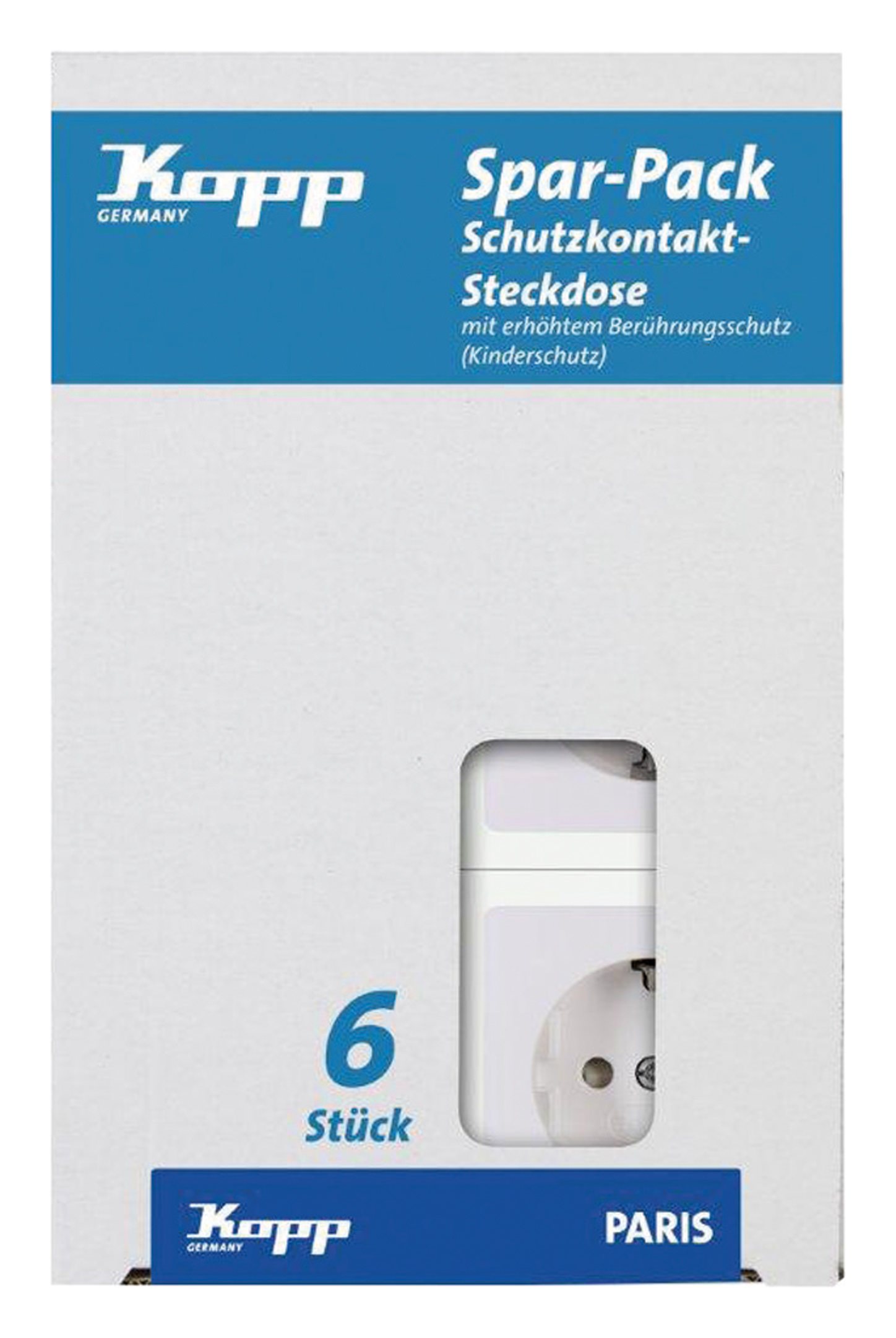 Kopp 3-fach Schutzkontakt-Steckdose, Standard, Aufputz, arktis